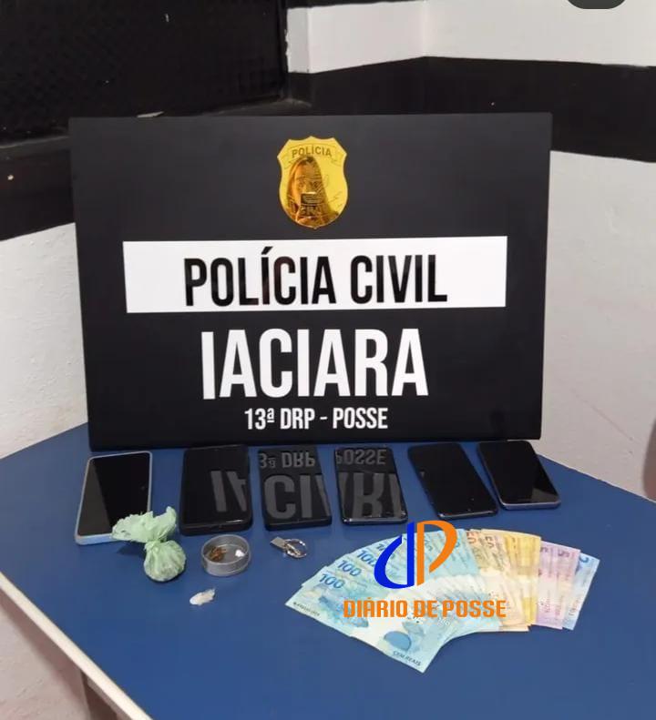 Polícia Civil prende dois suspeitos em operação contra o tráfico em Iaciara