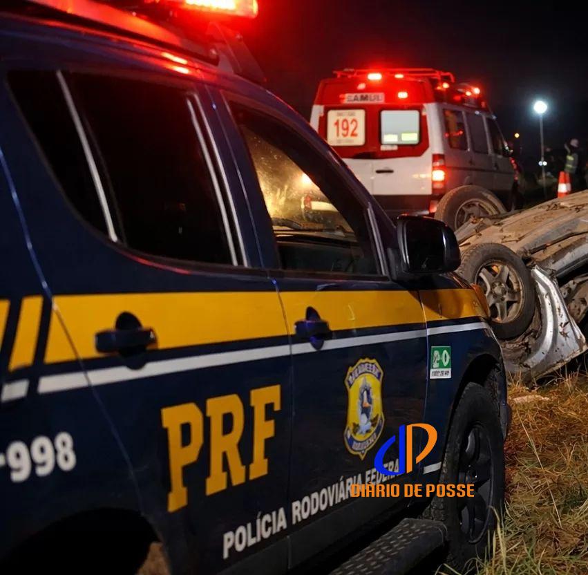 Criança de 6 anos morre após capotamento na BR-020, em Vila Boa (GO)