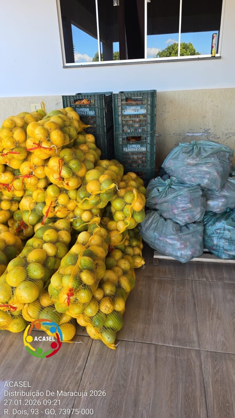 ACASEL promove ação social com distribuição de alimentos da agricultura familiar em Buritinópolis-GO