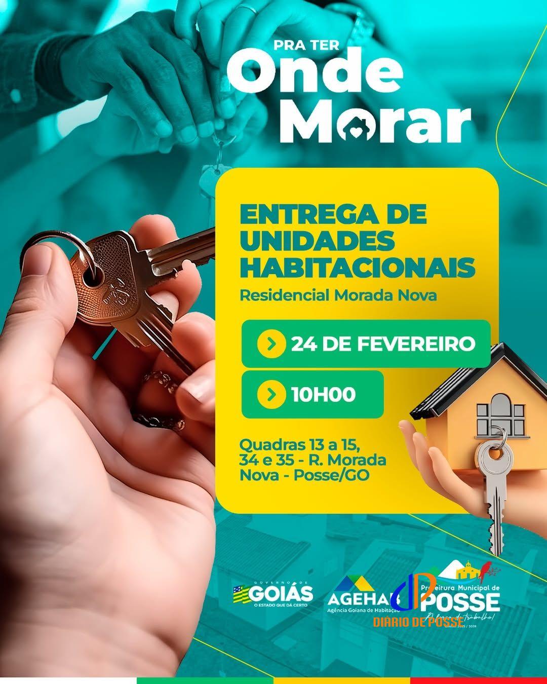 Prefeitura de Posse anuncia entrega de 50 casas no setor Morada Nova