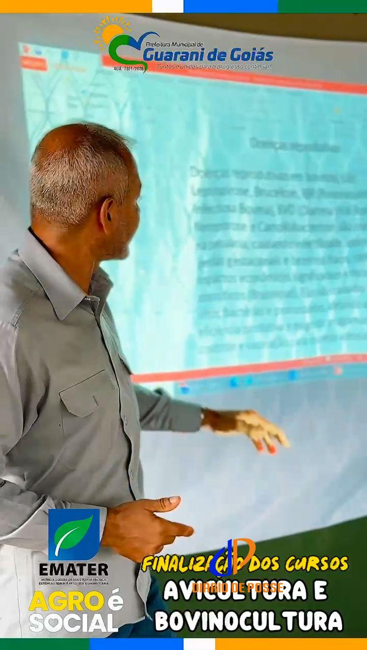 Guarani de Goiás celebra conclusão dos cursos de Bovinocultura e Avicultura promovidos pela Emater