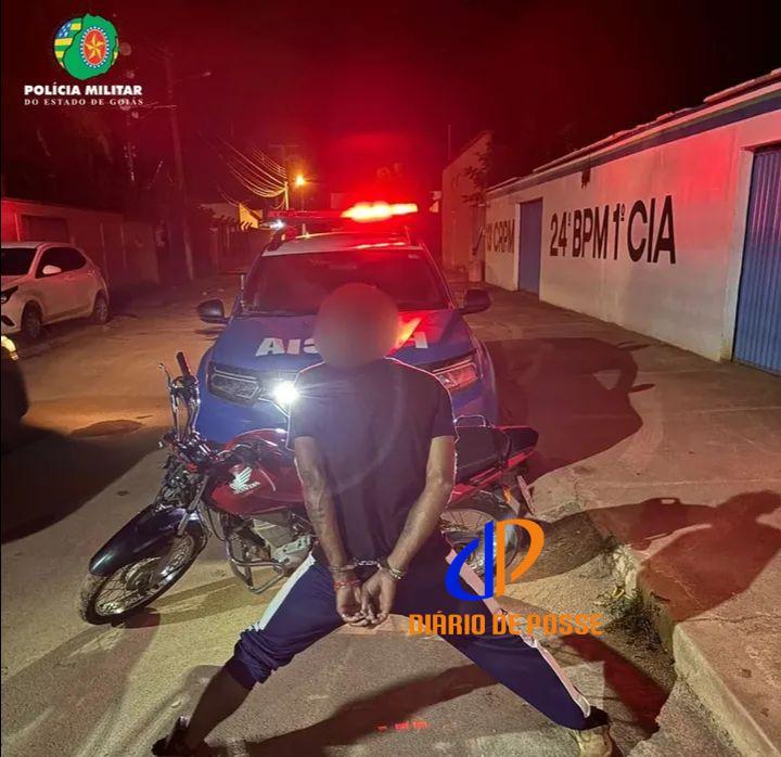 Motocicleta com registro de roubo é recuperada pela PM na GO-446, em Iaciara