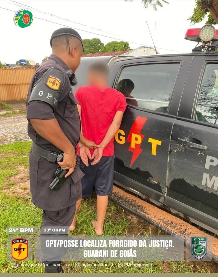 Foragido da Justiça há mais de sete anos é recapturado em Guarani de Goiás
